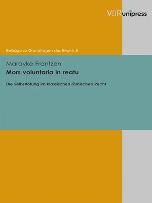 cover image of Mors voluntaria in reatu